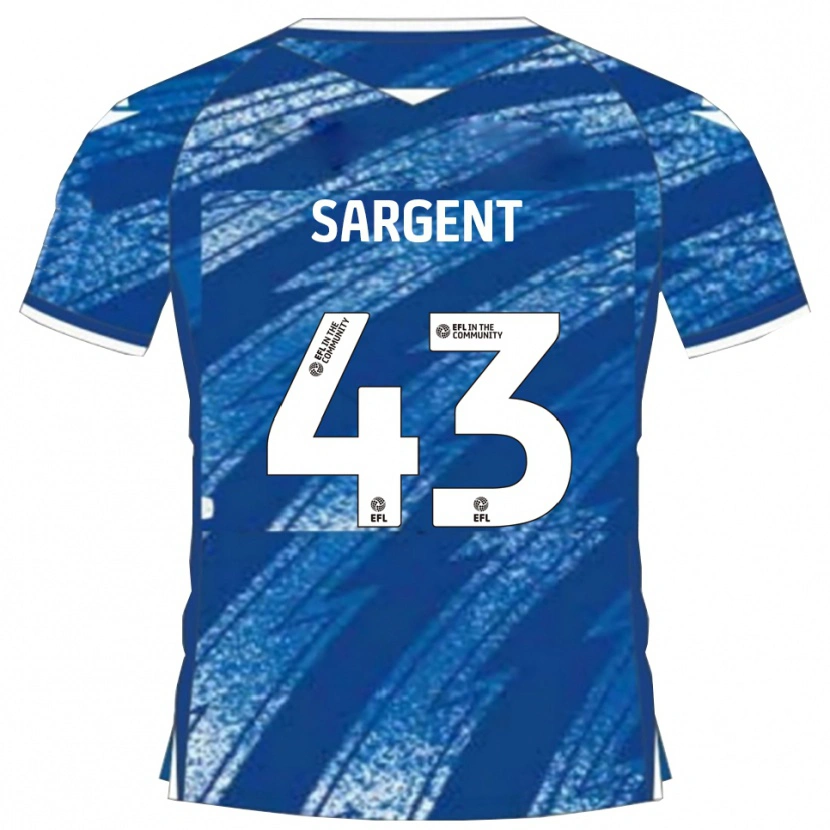 Danxen Mujer Camiseta Stan Sargent #43 Azul Blanco 1ª Equipación 2025/26 La Camisa