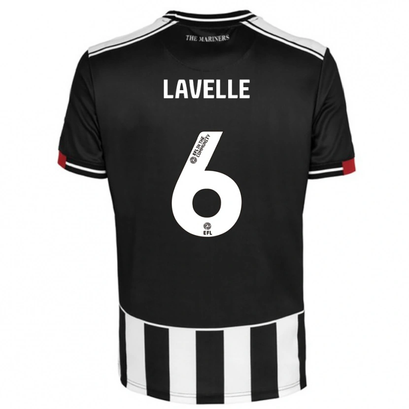 Danxen Mujer Camiseta Sam Lavelle #6 Negro Blanco Rojo 1ª Equipación 2025/26 La Camisa