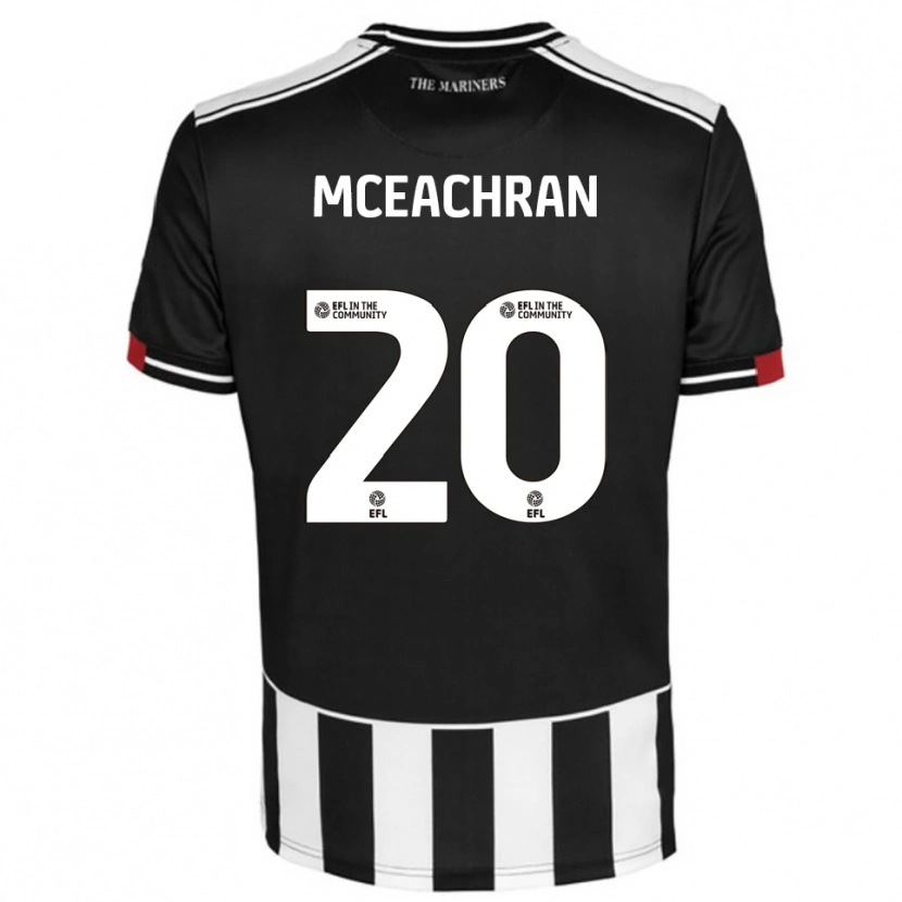 Danxen Mujer Camiseta George Mceachran #20 Negro Blanco Rojo 1ª Equipación 2025/26 La Camisa