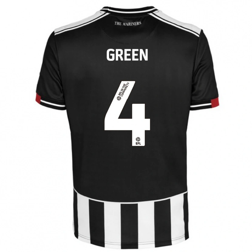 Danxen Mujer Camiseta Kieran Green #4 Negro Blanco Rojo 1ª Equipación 2025/26 La Camisa