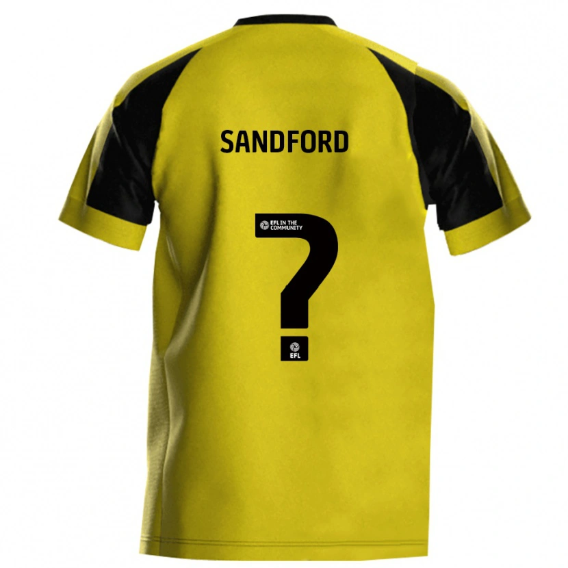 Danxen Mujer Camiseta Claudia Sandford #0 Amarillo Gris 1ª Equipación 2025/26 La Camisa