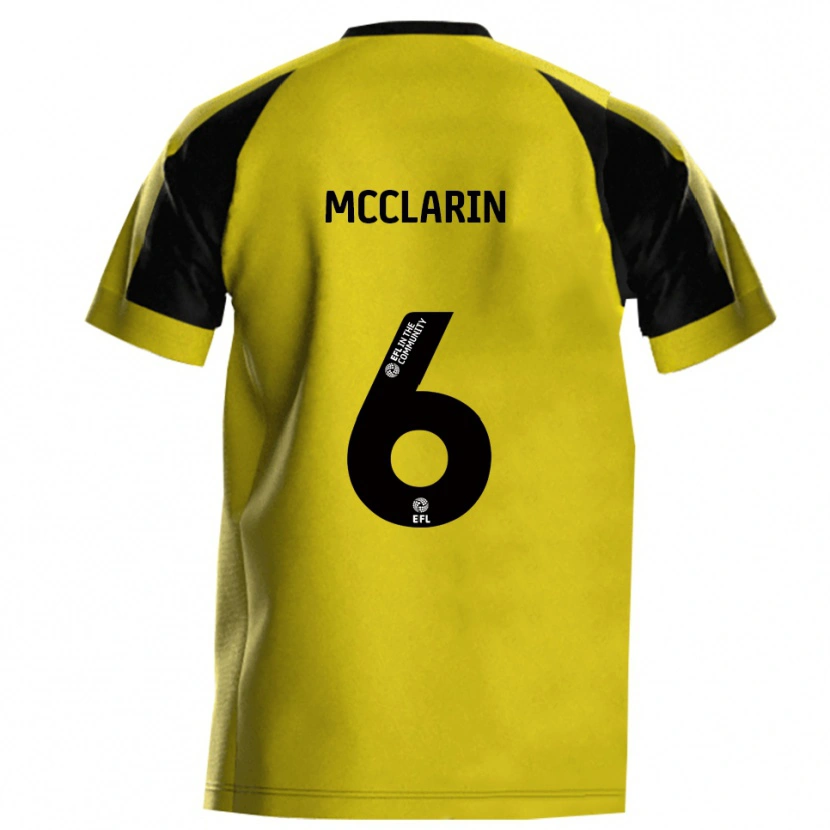 Danxen Mujer Camiseta Jack Mcclarin #6 Amarillo Gris 1ª Equipación 2025/26 La Camisa