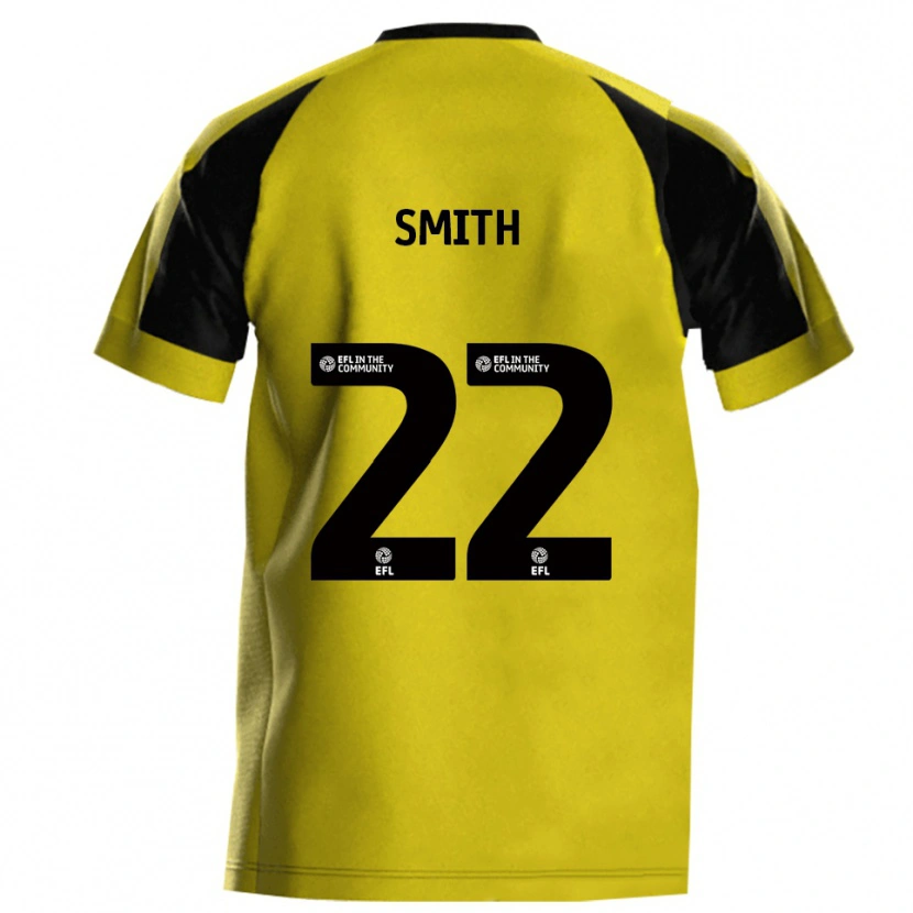 Danxen Mujer Camiseta Reece Smith #22 Amarillo Gris 1ª Equipación 2025/26 La Camisa