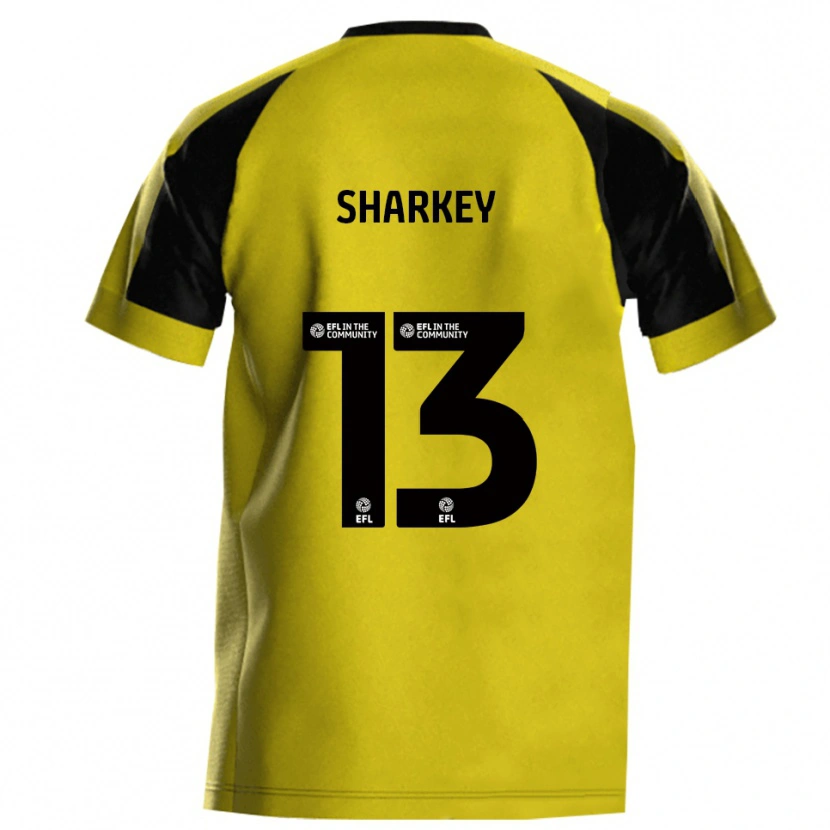 Danxen Mujer Camiseta Toby Sharkey #13 Amarillo Gris 1ª Equipación 2025/26 La Camisa