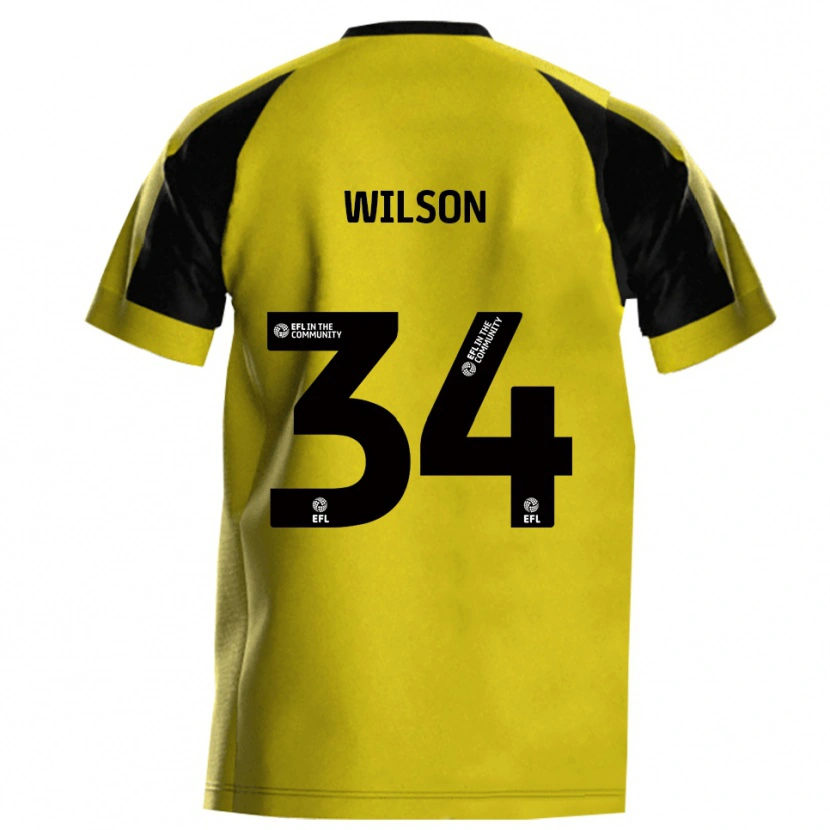 Danxen Mujer Camiseta Robbie Wilson #34 Amarillo Gris 1ª Equipación 2025/26 La Camisa