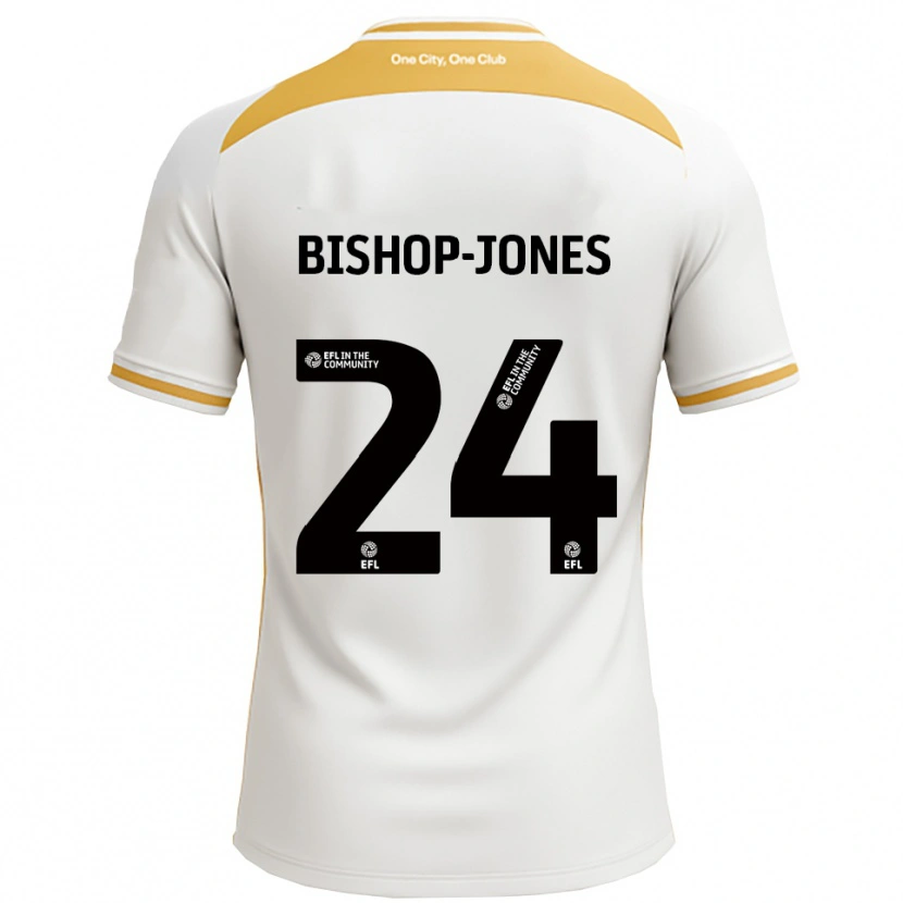 Danxen Mujer Camiseta Ruby Bishop-Jones #24 Blanco Dorado 1ª Equipación 2025/26 La Camisa