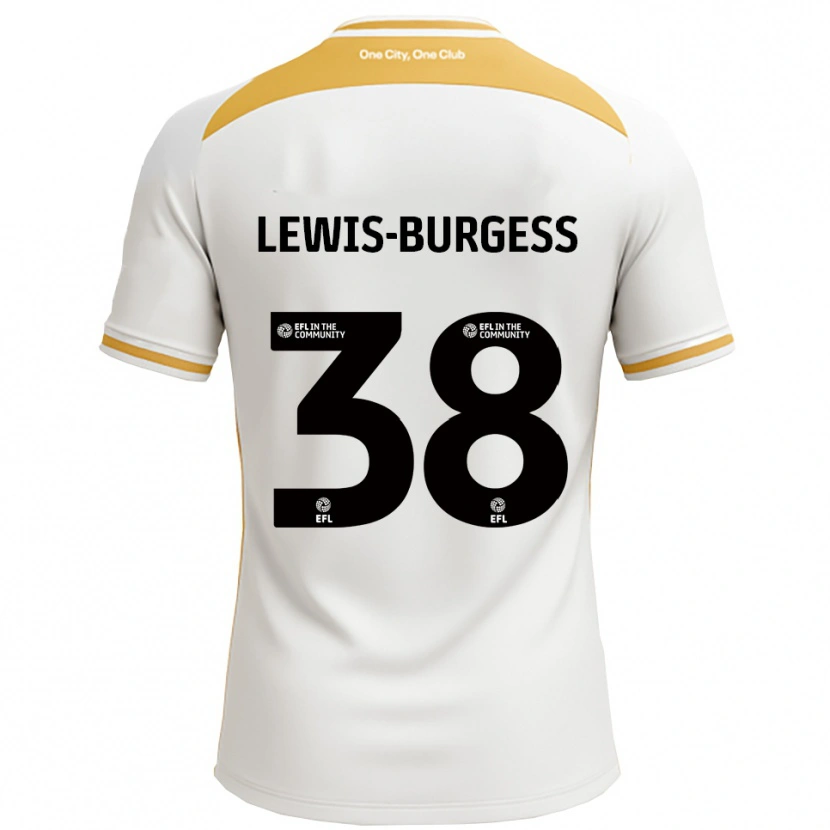 Danxen Mujer Camiseta Keon Lewis-Burgess #38 Blanco Dorado 1ª Equipación 2025/26 La Camisa