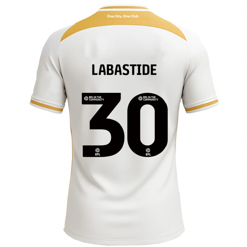 Danxen Mujer Camiseta Zara Labastide #30 Blanco Dorado 1ª Equipación 2025/26 La Camisa