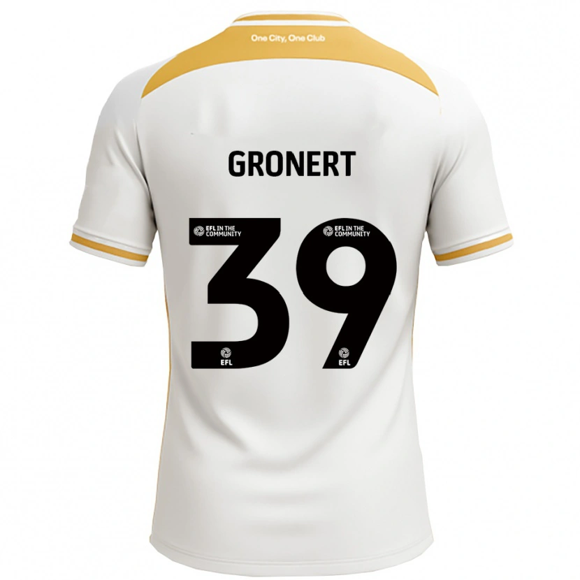Danxen Mujer Camiseta Alex Gronert #39 Blanco Dorado 1ª Equipación 2025/26 La Camisa