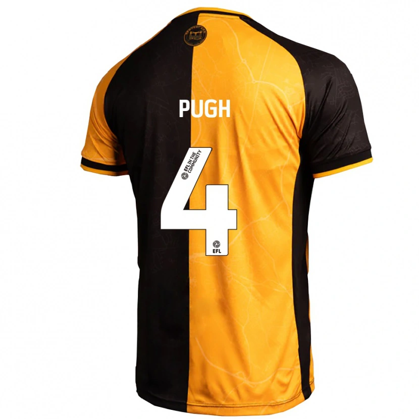 Danxen Mujer Camiseta Harri Pugh #4 Amarillo Negro 1ª Equipación 2025/26 La Camisa