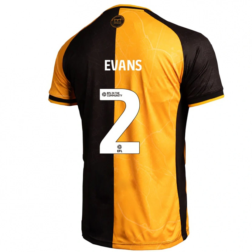 Danxen Mujer Camiseta Cameron Evans #2 Amarillo Negro 1ª Equipación 2025/26 La Camisa