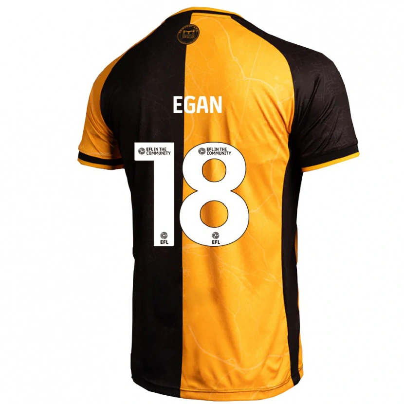 Danxen Mujer Camiseta Cameron Egan #18 Amarillo Negro 1ª Equipación 2025/26 La Camisa