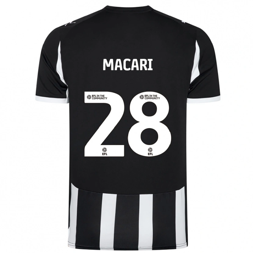 Danxen Mujer Camiseta Lewis Macari #28 Blanco Negro 1ª Equipación 2025/26 La Camisa