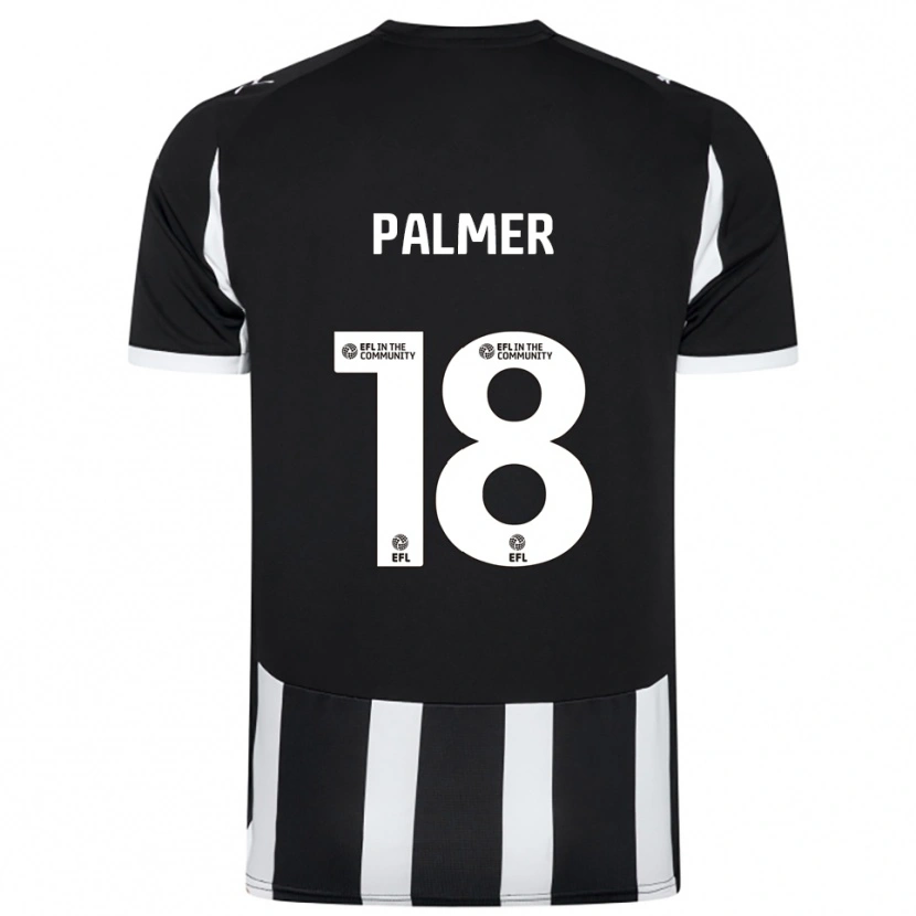 Danxen Mujer Camiseta Matt Palmer #18 Blanco Negro 1ª Equipación 2025/26 La Camisa