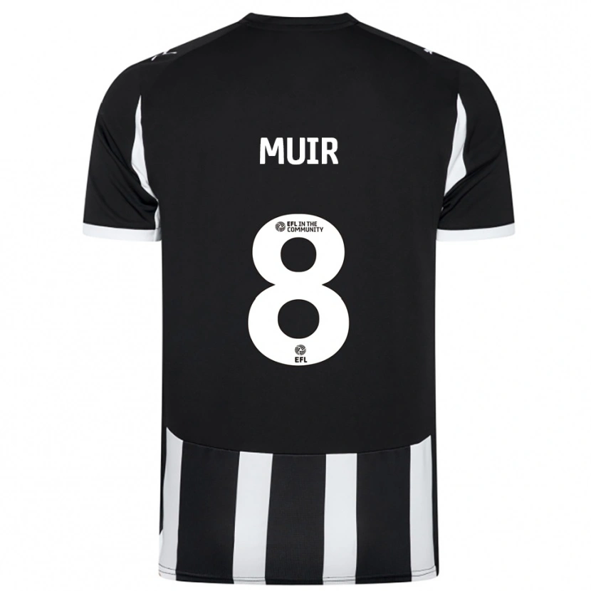 Danxen Mujer Camiseta Kameron Muir #8 Blanco Negro 1ª Equipación 2025/26 La Camisa