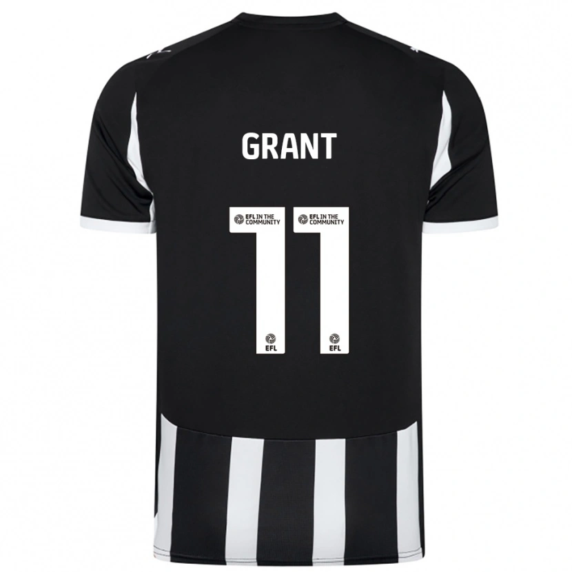 Danxen Mujer Camiseta Conor Grant #11 Blanco Negro 1ª Equipación 2025/26 La Camisa