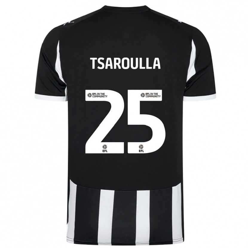 Danxen Mujer Camiseta Nick Tsaroulla #25 Blanco Negro 1ª Equipación 2025/26 La Camisa