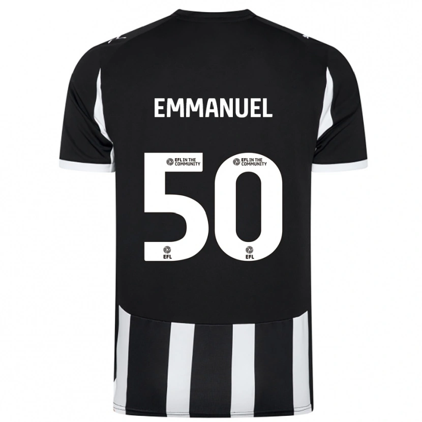 Danxen Mujer Camiseta Daniel Emmanuel #50 Blanco Negro 1ª Equipación 2025/26 La Camisa
