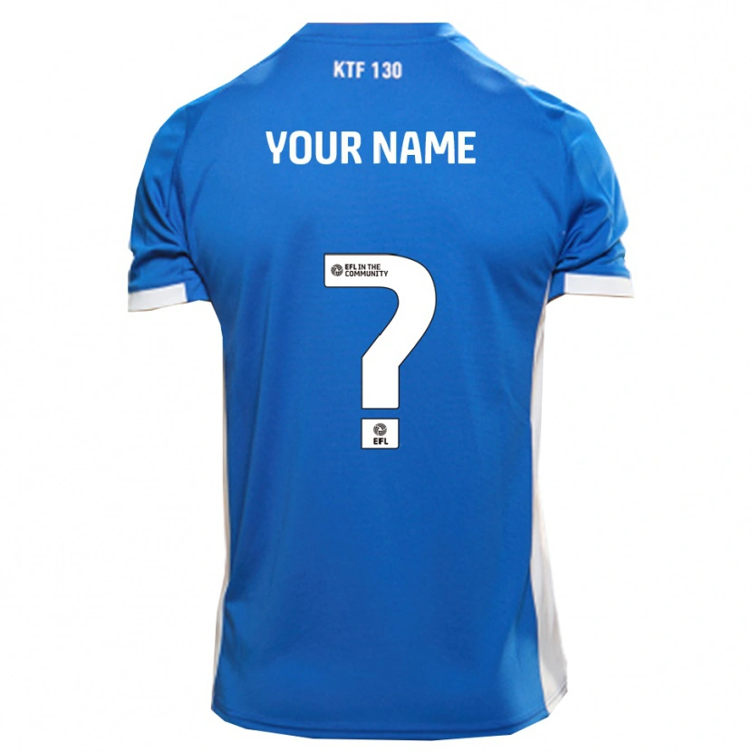 Danxen Mujer Camiseta Su Nombre #0 Azul Blanco 1ª Equipación 2025/26 La Camisa