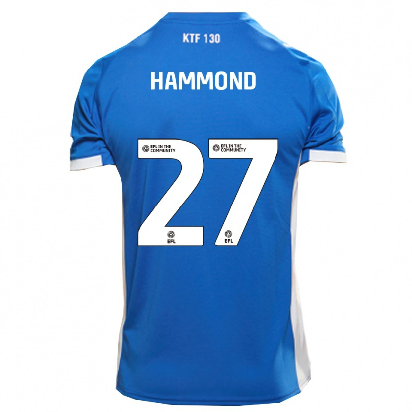 Danxen Mujer Camiseta Oliver Hammond #27 Azul Blanco 1ª Equipación 2025/26 La Camisa