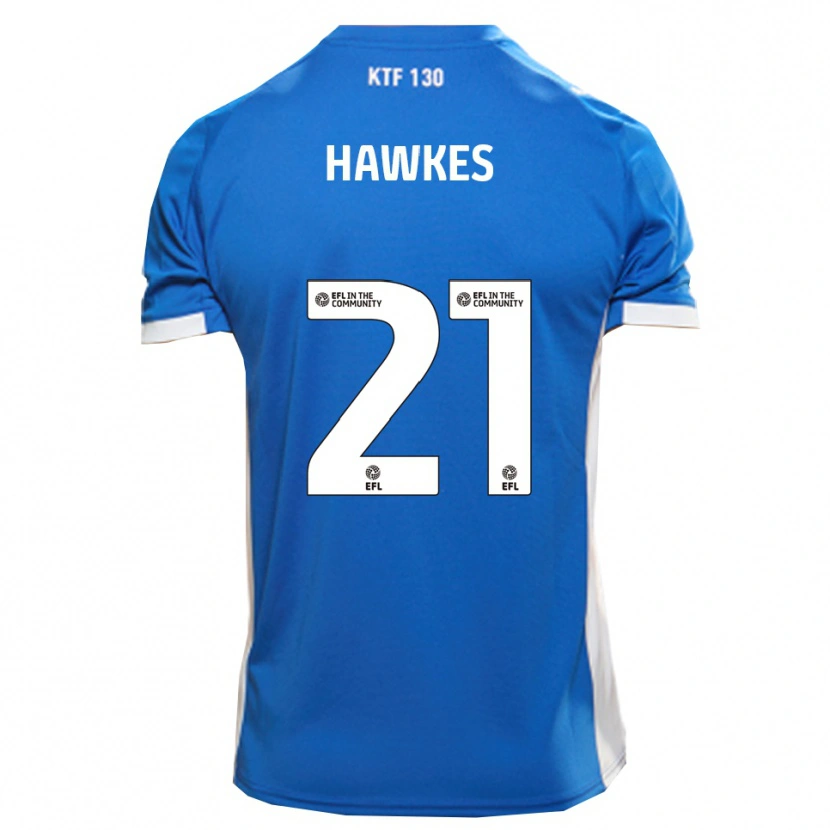 Danxen Mujer Camiseta Josh Hawkes #21 Azul Blanco 1ª Equipación 2025/26 La Camisa