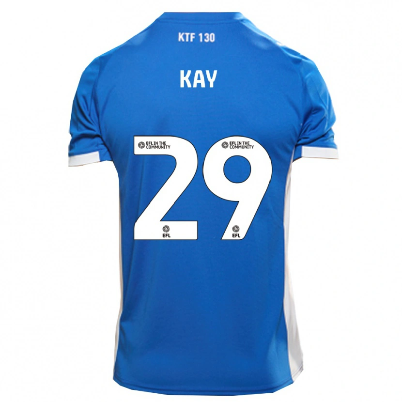 Danxen Mujer Camiseta Josh Kay #29 Azul Blanco 1ª Equipación 2025/26 La Camisa
