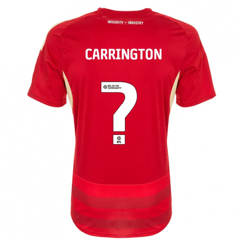 Danxen Mujer Camiseta Abbie Carrington #0 Rojo Blanco 1ª Equipación 2025/26 La Camisa