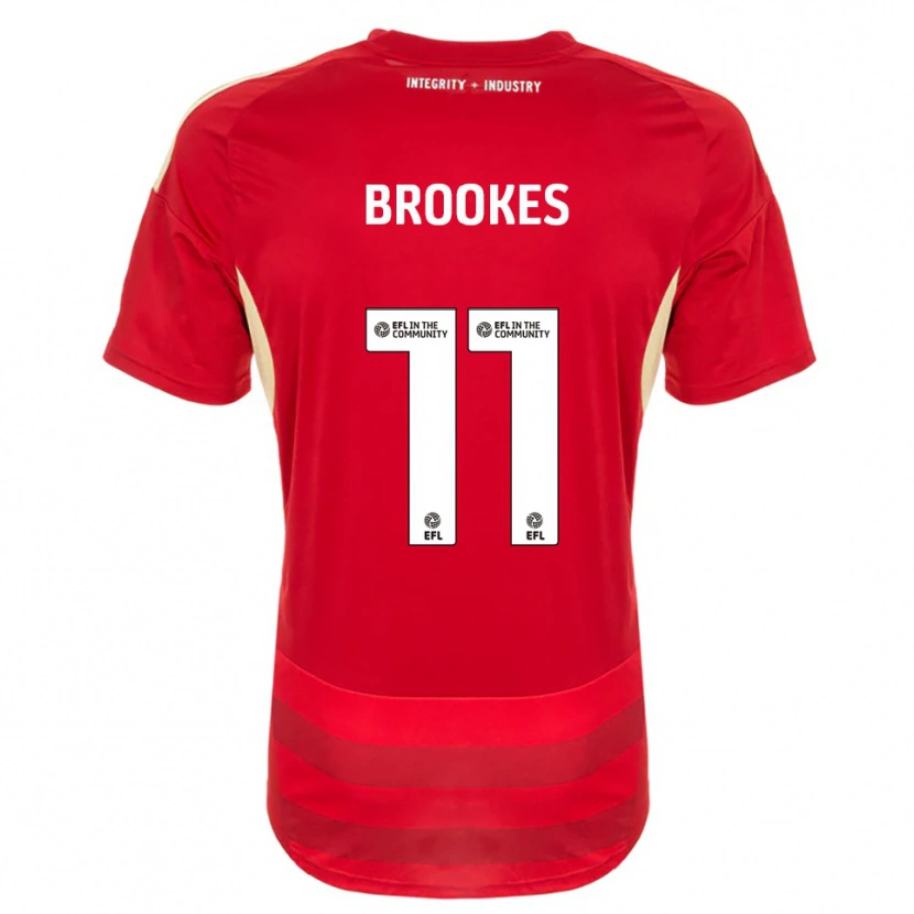 Danxen Mujer Camiseta Evie Brookes #11 Rojo Blanco 1ª Equipación 2025/26 La Camisa