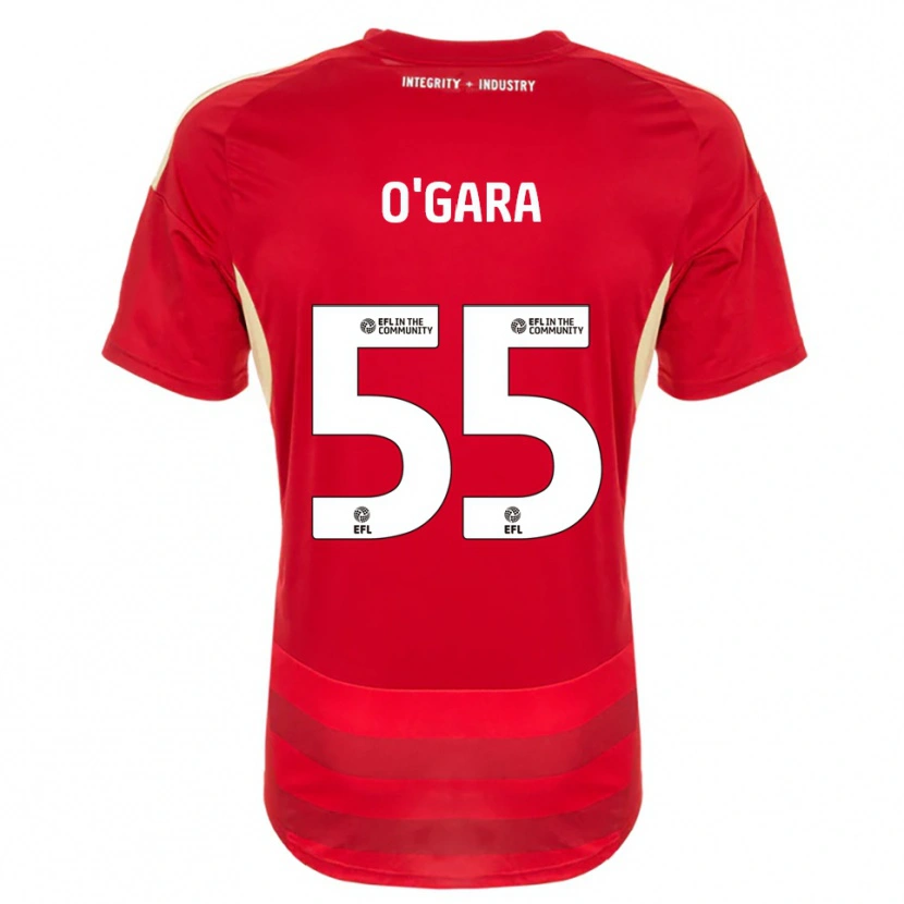 Danxen Mujer Camiseta Harry O'gara #55 Rojo Blanco 1ª Equipación 2025/26 La Camisa