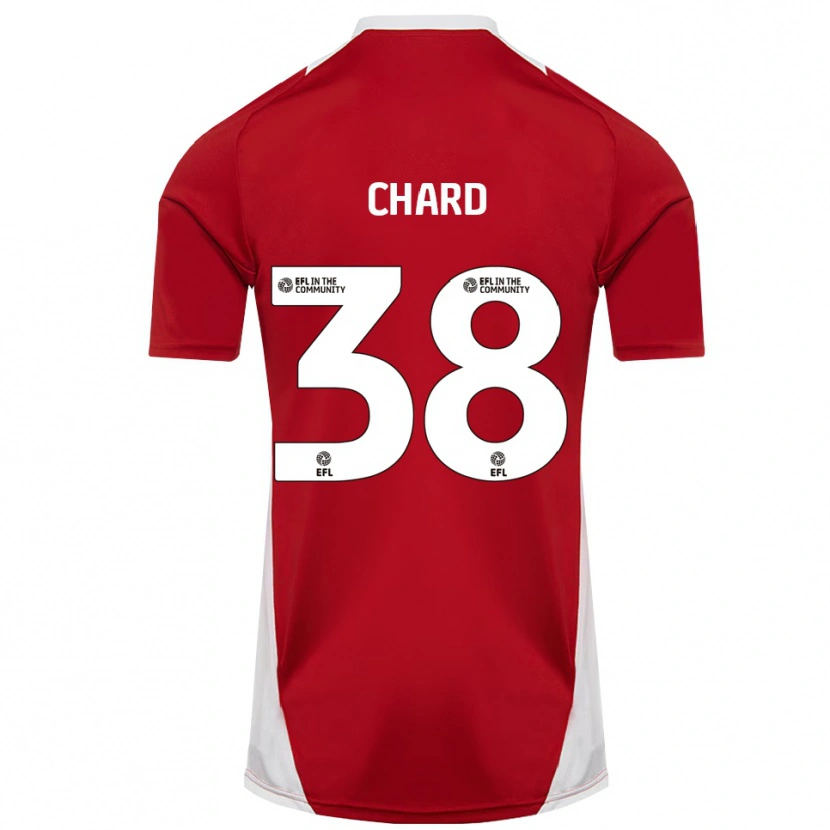 Danxen Mujer Camiseta Harry Chard #38 Rojo Blanco Dorado 1ª Equipación 2025/26 La Camisa