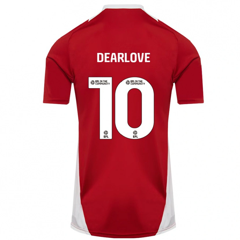 Danxen Mujer Camiseta Poppy Dearlove #10 Rojo Blanco Dorado 1ª Equipación 2025/26 La Camisa