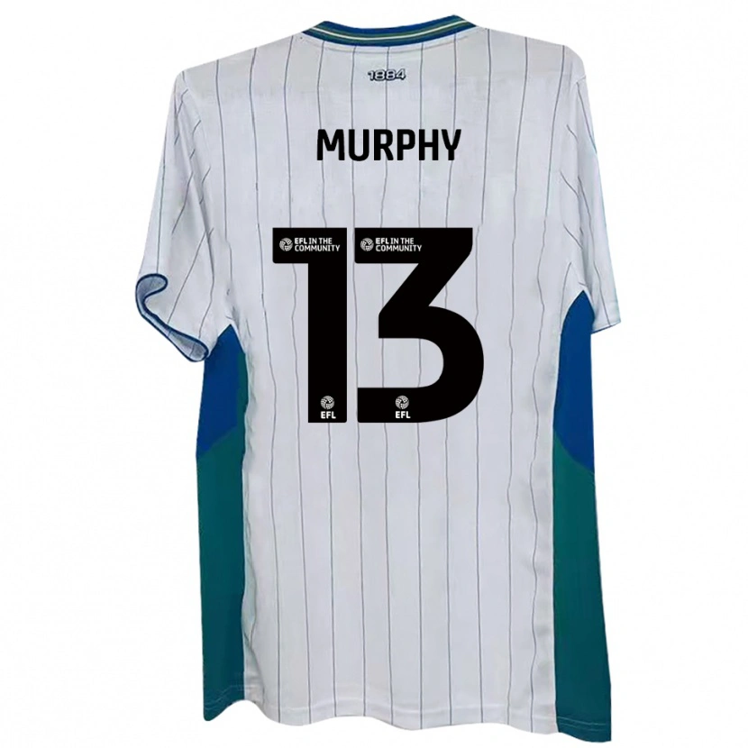 Danxen Mujer Camiseta Joe Murphy #13 Blanco Verde Azul 1ª Equipación 2025/26 La Camisa