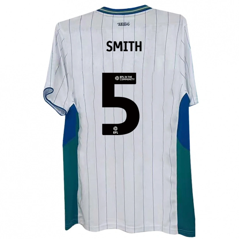 Danxen Mujer Camiseta Nathan Smith #5 Blanco Verde Azul 1ª Equipación 2025/26 La Camisa