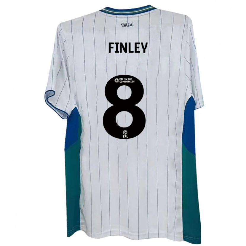 Danxen Mujer Camiseta Sam Finley #8 Blanco Verde Azul 1ª Equipación 2025/26 La Camisa