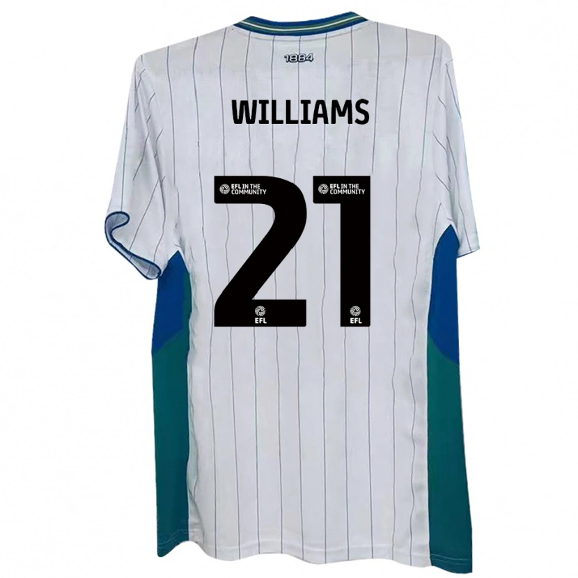 Danxen Mujer Camiseta Josh Williams #21 Blanco Verde Azul 1ª Equipación 2025/26 La Camisa