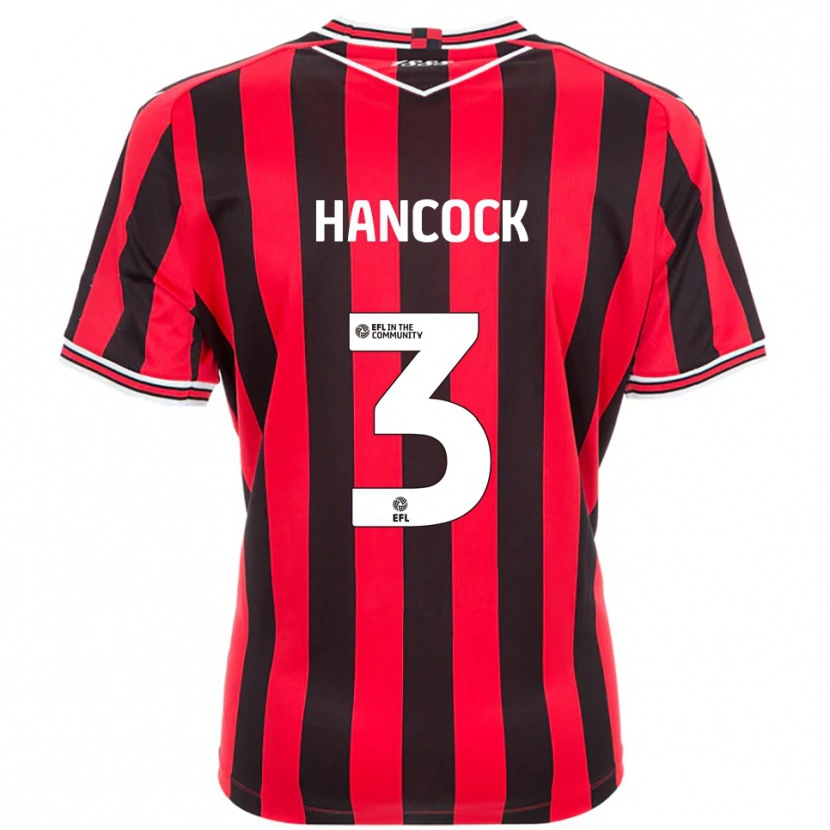 Danxen Mujer Camiseta Mason Hancock #3 Rojo Negro 1ª Equipación 2025/26 La Camisa