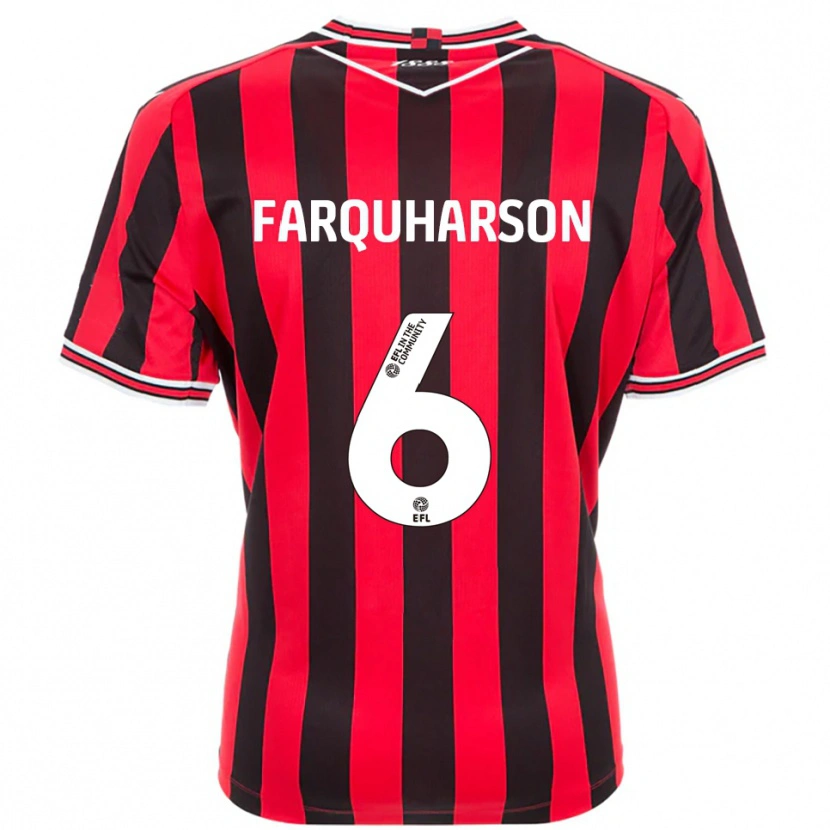 Danxen Mujer Camiseta Priestley Farquharson #6 Rojo Negro 1ª Equipación 2025/26 La Camisa