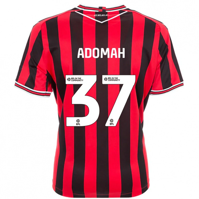 Danxen Mujer Camiseta Albert Adomah #37 Rojo Negro 1ª Equipación 2025/26 La Camisa