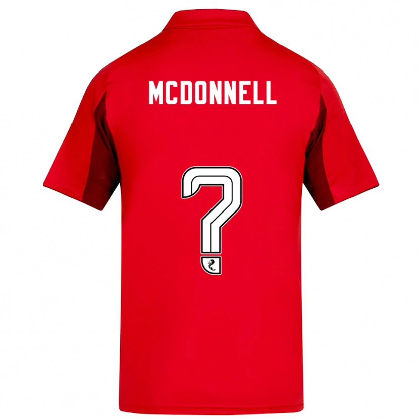 Danxen Mujer Camiseta Noah Mcdonnell #0 Rojo Borgoña 1ª Equipación 2025/26 La Camisa