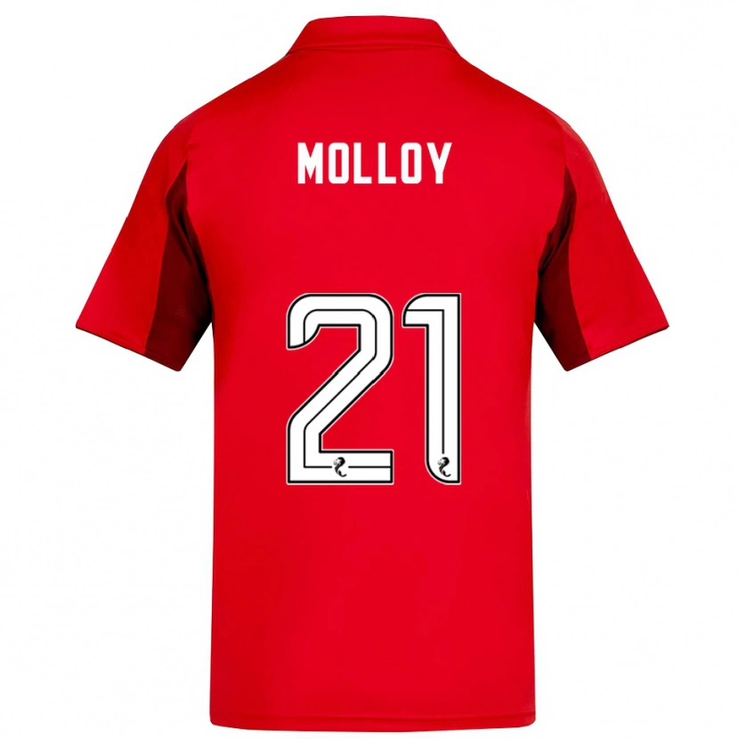 Danxen Mujer Camiseta Gavin Molloy #21 Rojo Borgoña 1ª Equipación 2025/26 La Camisa