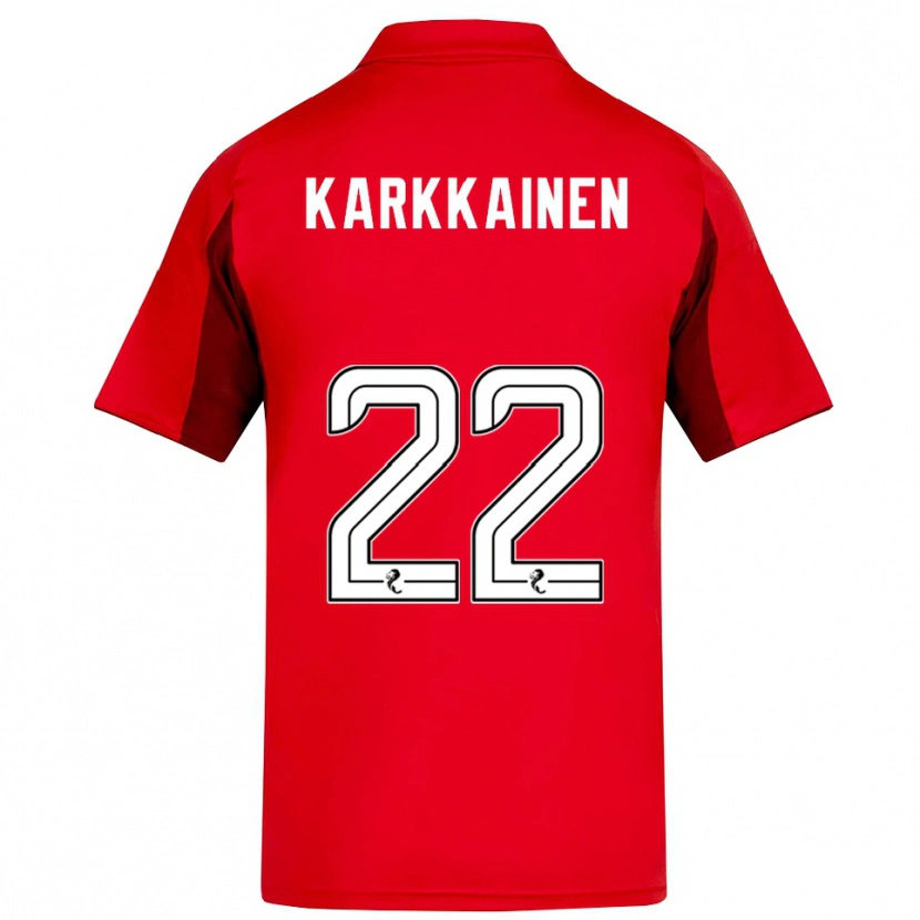 Danxen Mujer Camiseta Elena Kärkkäinen #22 Rojo Borgoña 1ª Equipación 2025/26 La Camisa