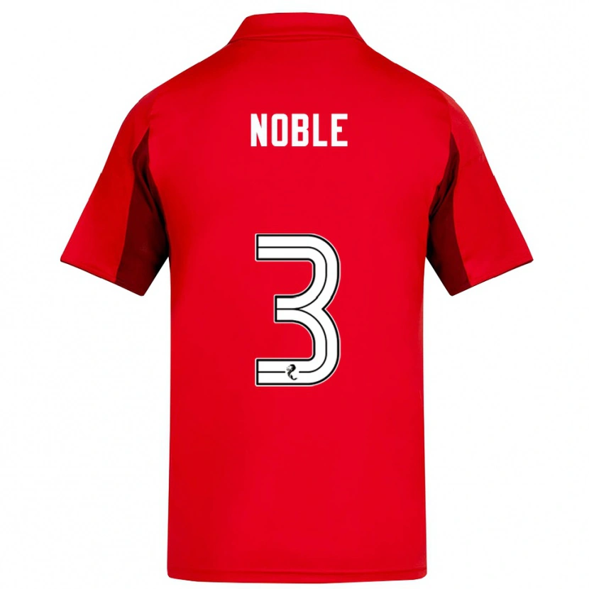 Danxen Mujer Camiseta Niamh Noble #3 Rojo Borgoña 1ª Equipación 2025/26 La Camisa