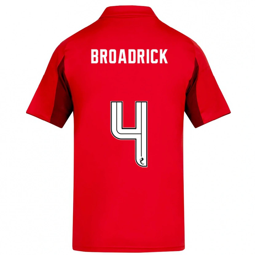 Danxen Mujer Camiseta Jessica Broadrick #4 Rojo Borgoña 1ª Equipación 2025/26 La Camisa