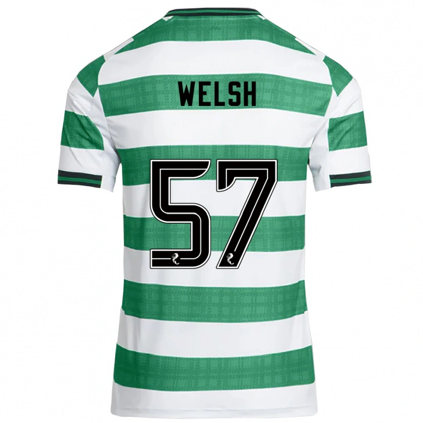 Danxen Mujer Camiseta Stephen Welsh #57 Verde Blanco 1ª Equipación 2025/26 La Camisa