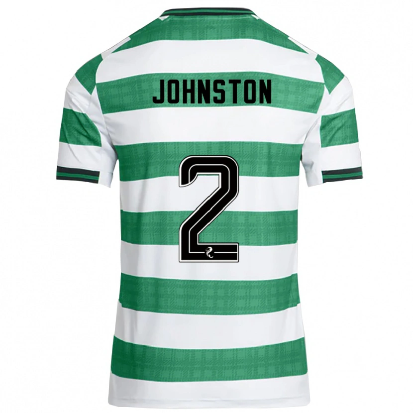 Danxen Mujer Camiseta Alistair Johnston #2 Verde Blanco 1ª Equipación 2025/26 La Camisa