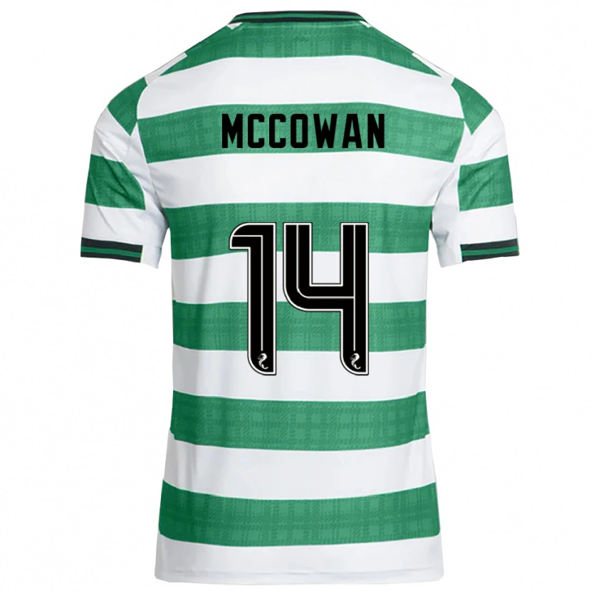 Danxen Mujer Camiseta Luke Mccowan #14 Verde Blanco 1ª Equipación 2025/26 La Camisa