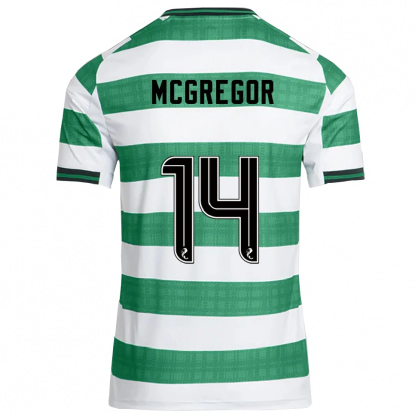 Danxen Mujer Camiseta Shannon Mcgregor #14 Verde Blanco 1ª Equipación 2025/26 La Camisa