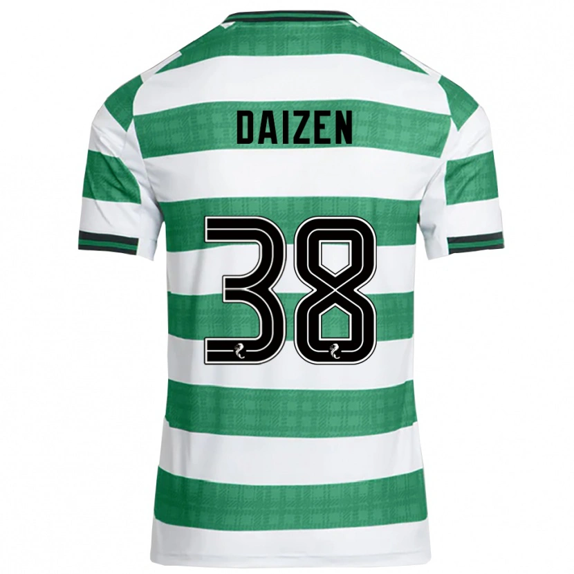 Danxen Mujer Camiseta Daizen Maeda #38 Verde Blanco 1ª Equipación 2025/26 La Camisa