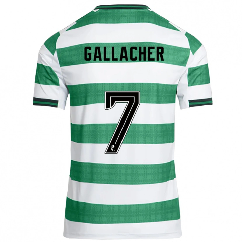 Danxen Mujer Camiseta Amy Gallacher #7 Verde Blanco 1ª Equipación 2025/26 La Camisa