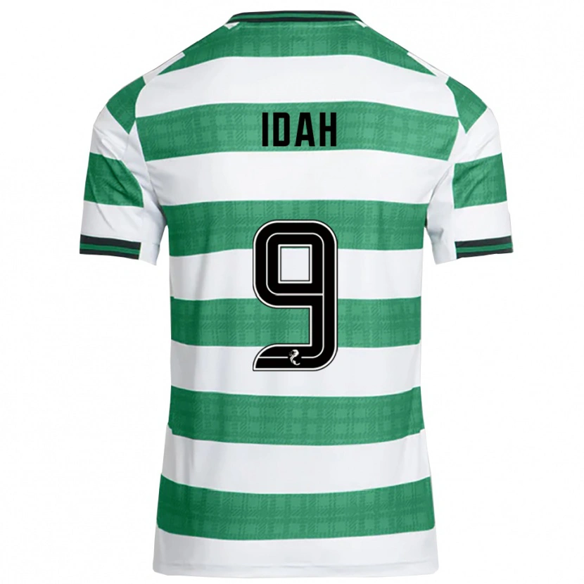 Danxen Mujer Camiseta Adam Idah #9 Verde Blanco 1ª Equipación 2025/26 La Camisa